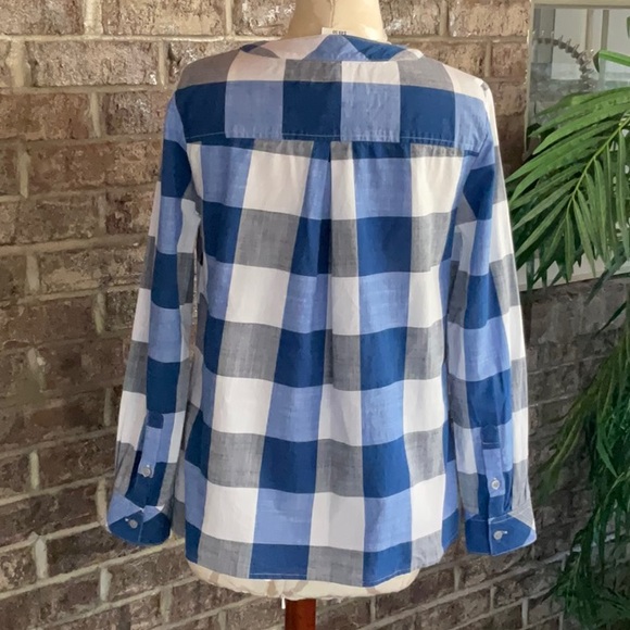 Style & co lace up shirt deep cobalt size S - Picture 5 of 11